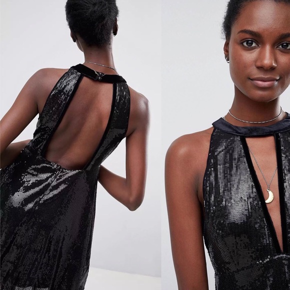 Raga After Dark High Neck Sequin Dress - Picture 3 of 12